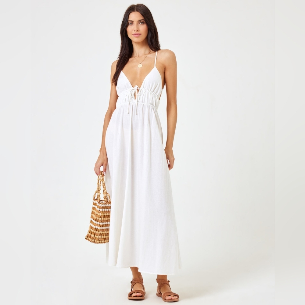 L*Space Playa Vista Midi Dress in Cream